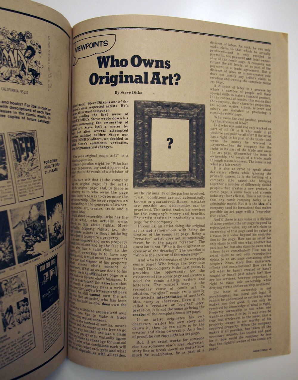 Who owns the art by Steve Ditko Page 2 Original Comic Art CGC